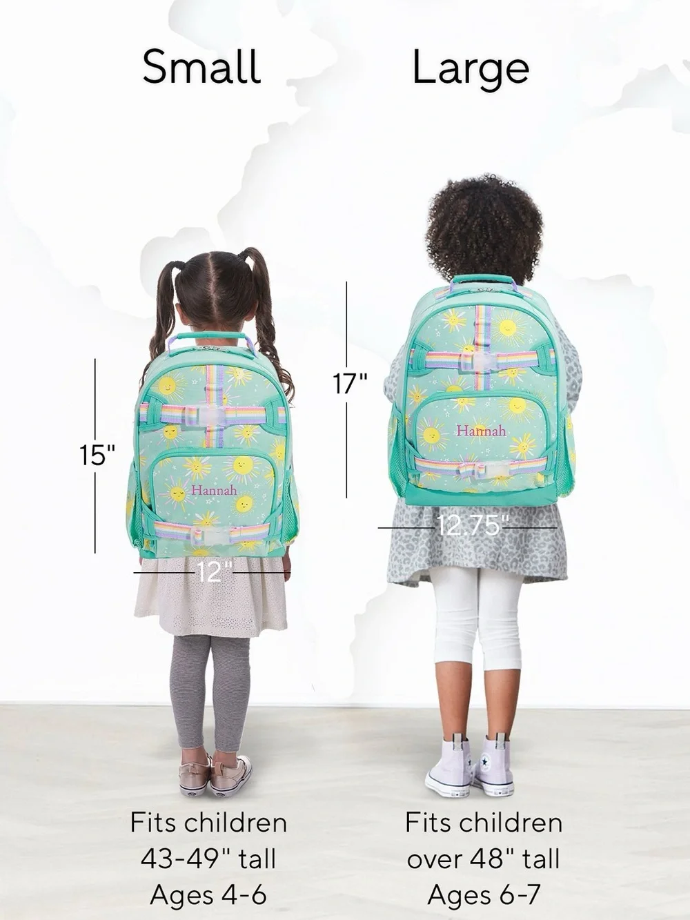 Pottery Barn Kids Mackenzie Sunshine Glow in the Dark Backpack + Lunch Box Set